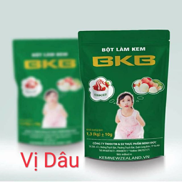 Bột Làm Kem Tươi Vị DÂU TÂY 🍦KEM ỐC QUẾ🍦 1,3kg, làm kem gia đình, sản xuất , hệ thống kem