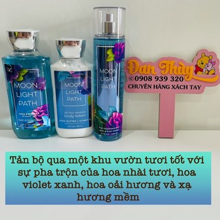 Gel tắm, xịt thơm, lotion moon light path bath & body works
