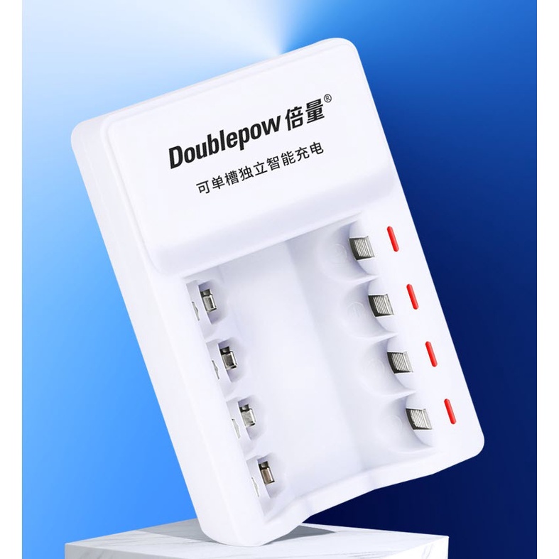 Bộ sạc pin đa năng Doublepow cho pin AA, AAA, có tự ngắt khi pin đầy