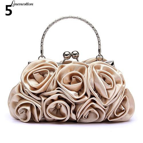 Túi clutch cầm tay mẫu hoa hồng thanh lịch cho nữ | BigBuy360 - bigbuy360.vn
