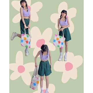 Quần short ngố xanh lá