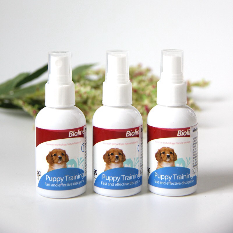 Dung dịch xịt hướng dẫn chó mèo đi vệ sinh đúng chỗ BIOLINE PUPPY TRAINING – 50ml