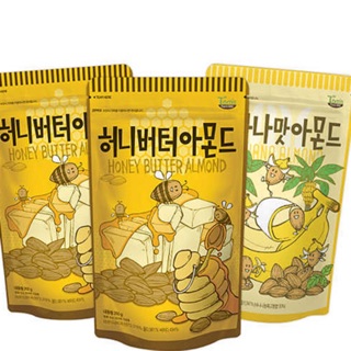 [🇰🇷] SET 3 BỊCH HẠNH NHÂN HONEY BUTTER ALMOND MẬT ONG VÀ CHUỐI
