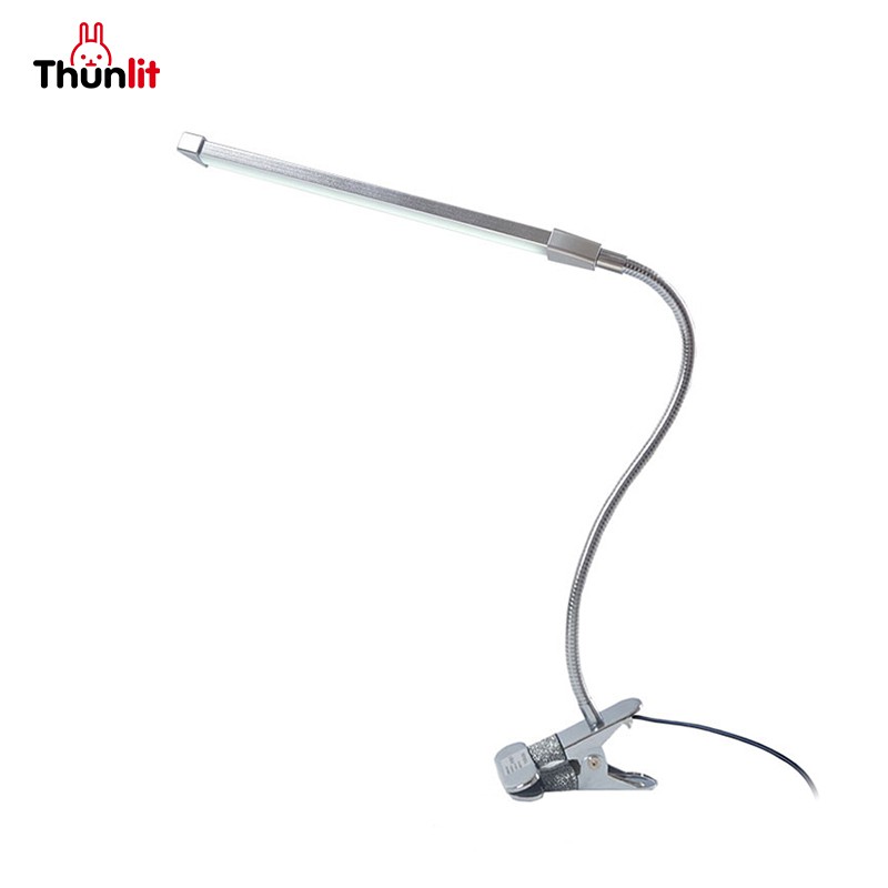 Đèn học Thunlit kẹp bàn USB 8W có phích cắm với 10 độ sáng và 3 mức nhiệt độ ánh sáng có thể điều chỉnh