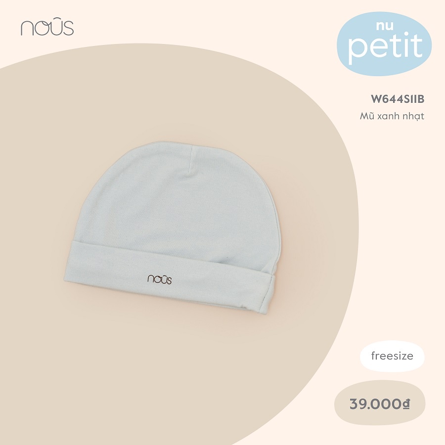 NOUS Mũ sơ sinh Nous/Mũ Petit Nous siêu mềm, mịn cho bé