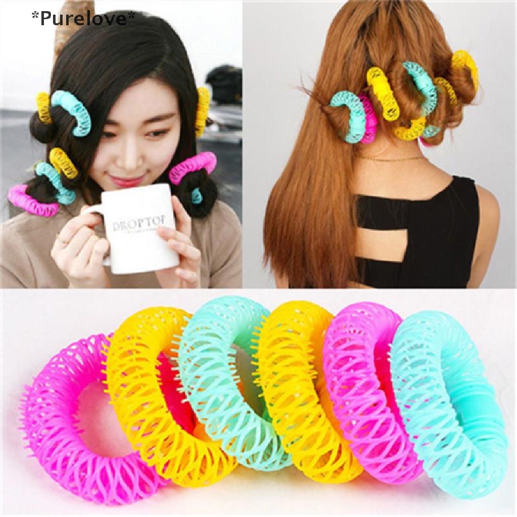 Bộ 6 Dụng Cụ Uốn Tóc Hình Bánh Donut Độc Đáo