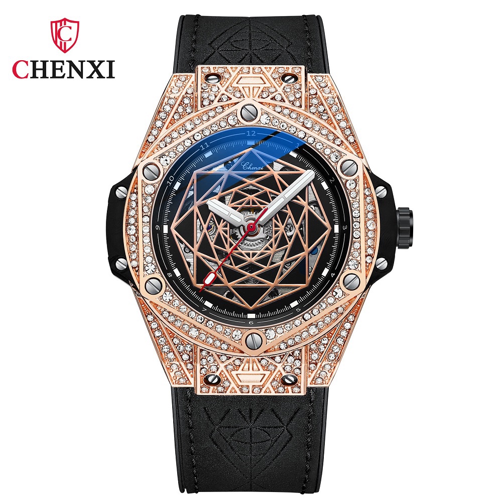 Đồng Hồ Kim Dây Da CHENXI 8850 Thời Trang Sang Trọng Cho Nam