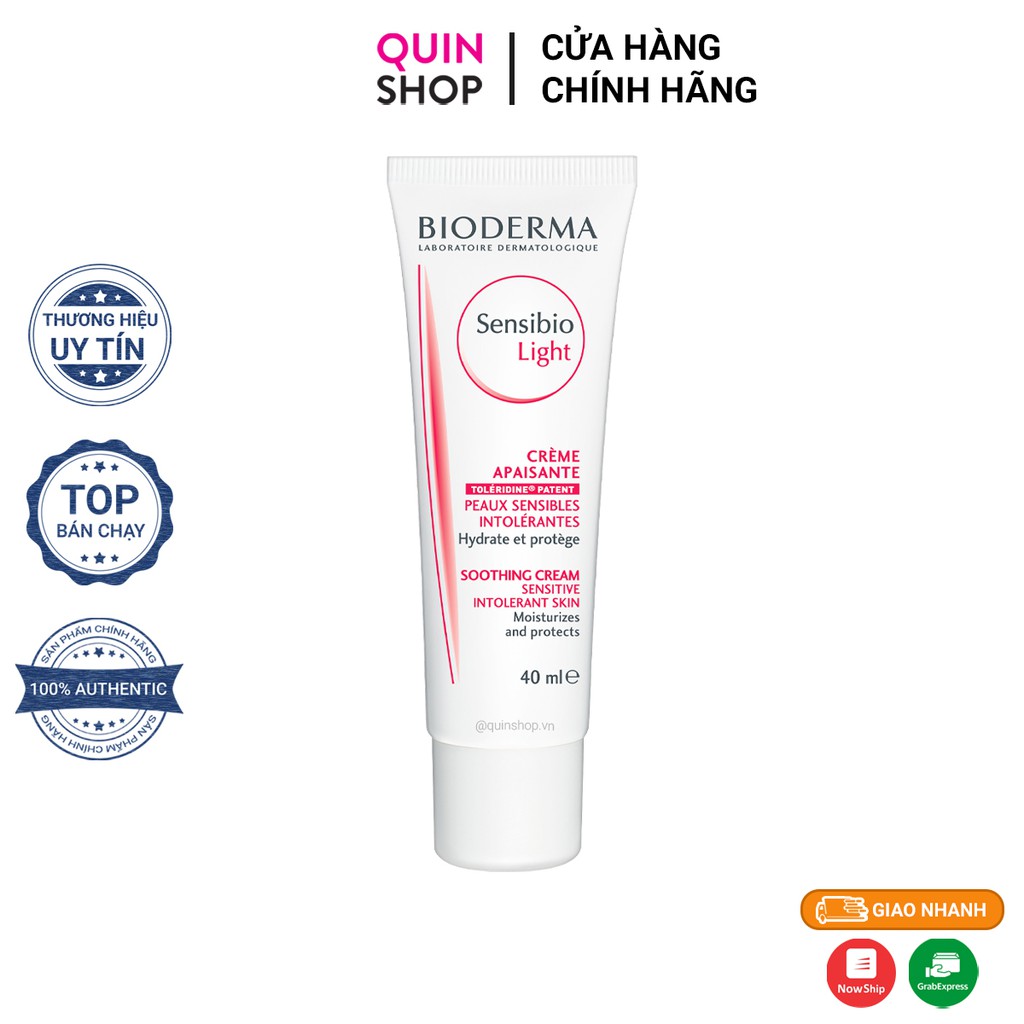 Kem Dưỡng Siêu Dịu Nhẹ Bioderma Laboratoire Dermatologique Sensibio Light Cream