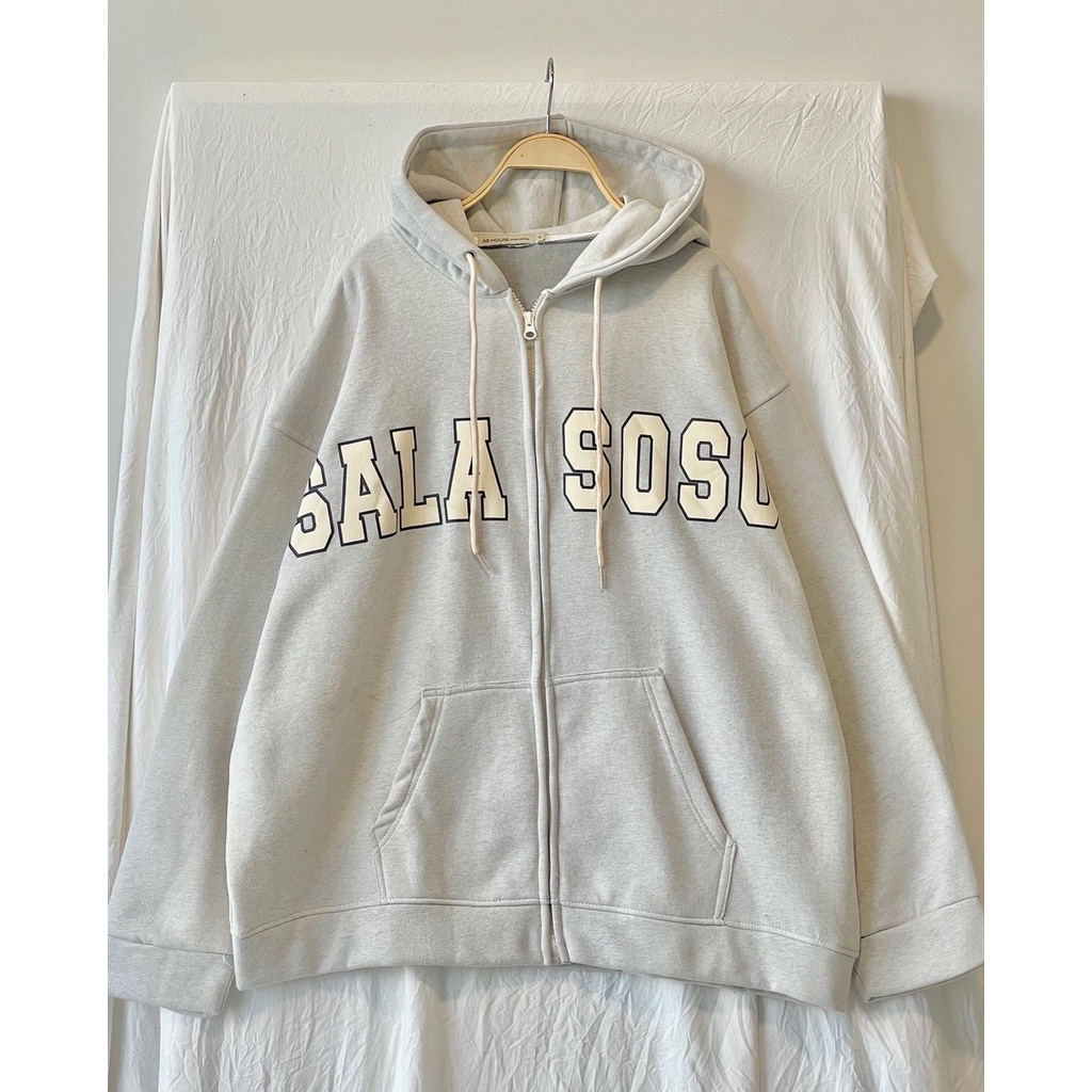 Khoác Nỉ Sara Dáng Rộng nam Nữ Unisex Có Mũ Hoodie Tay Bồng Dáng Rộng Mũ To Uzzlang