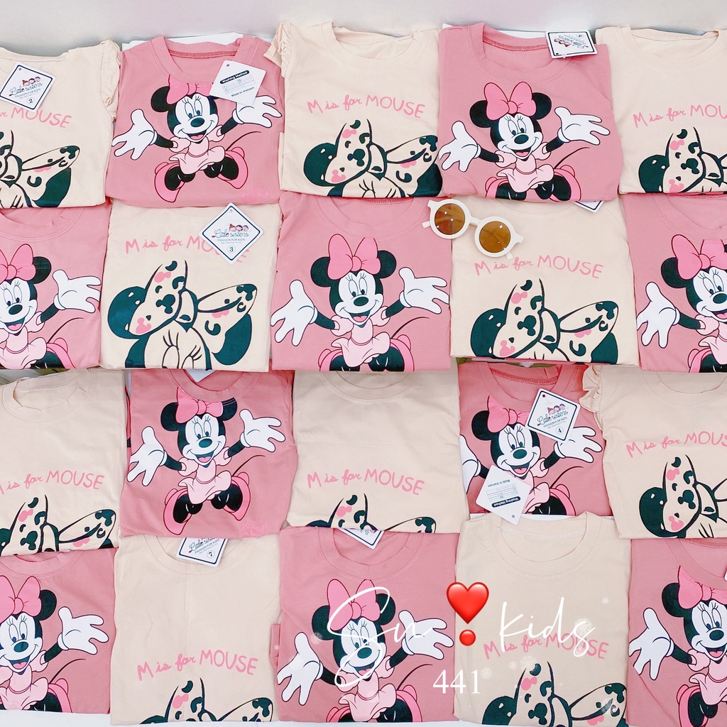 Đồ bộ dài tay chất cotton phiên bản Mickey hồng be bé trai bé gái, quần áo cho bé Namkidshop (V473)