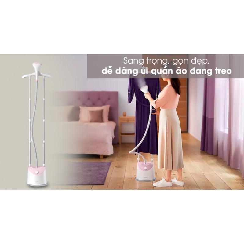 Bàn ủi hơi nước đứng Philips GC485 - công suất 1500 - 1800W mạnh mẽ - HÀNG CHÍNH HÃNG