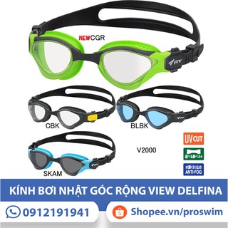 Kính Bơi Sản Xuất Tại Nhật View Delfina Góc Rộng VIEW V2000ASA V2000SA