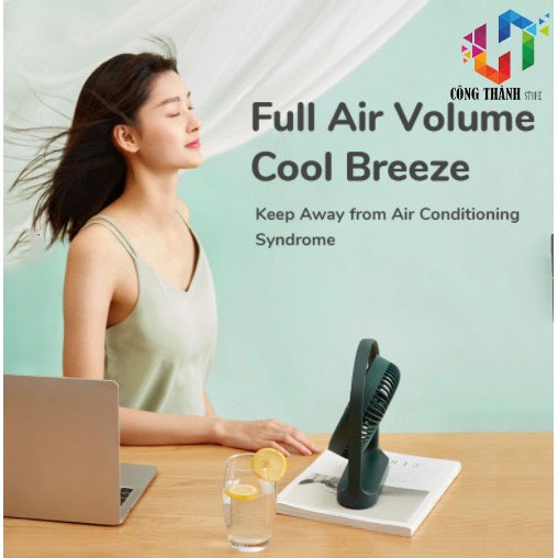 [Hàng Chính Hãng] Quạt để bàn không dây JISULIFE dung lượng pin 4000mAh 4 tốc độ xoay 330 độ tiện dụng | BigBuy360 - bigbuy360.vn