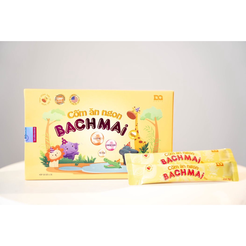 Cốm ăn ngon Bạch Mai - Bé ăn ngon, tăng cân tốt, đề kháng khỏe, tăng chiều cao, Hộp 30 gói