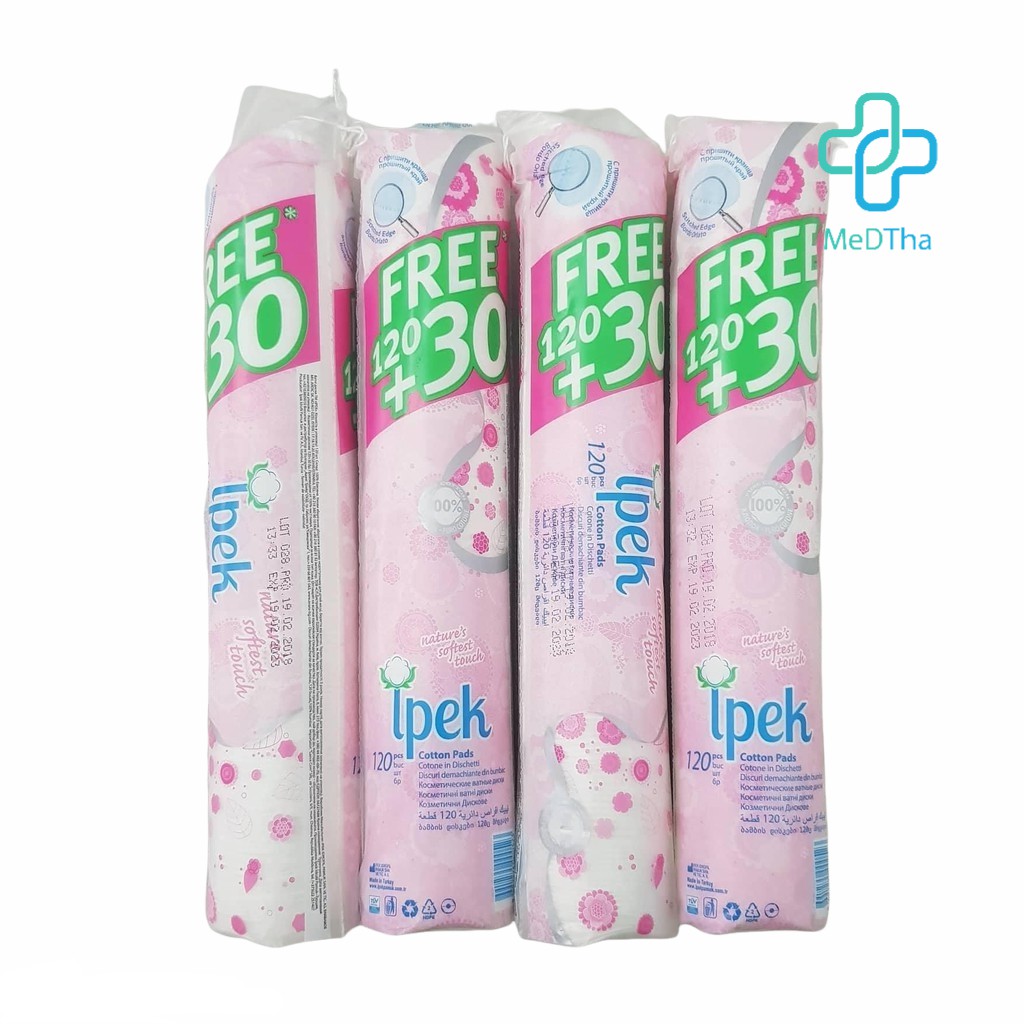 Bông tẩy trang Ipek - Ipek Klasik Cotton Pads Thổ Nhĩ Kì Mềm Mịn (80, 130, 150 Miếng) [Chính hãng]