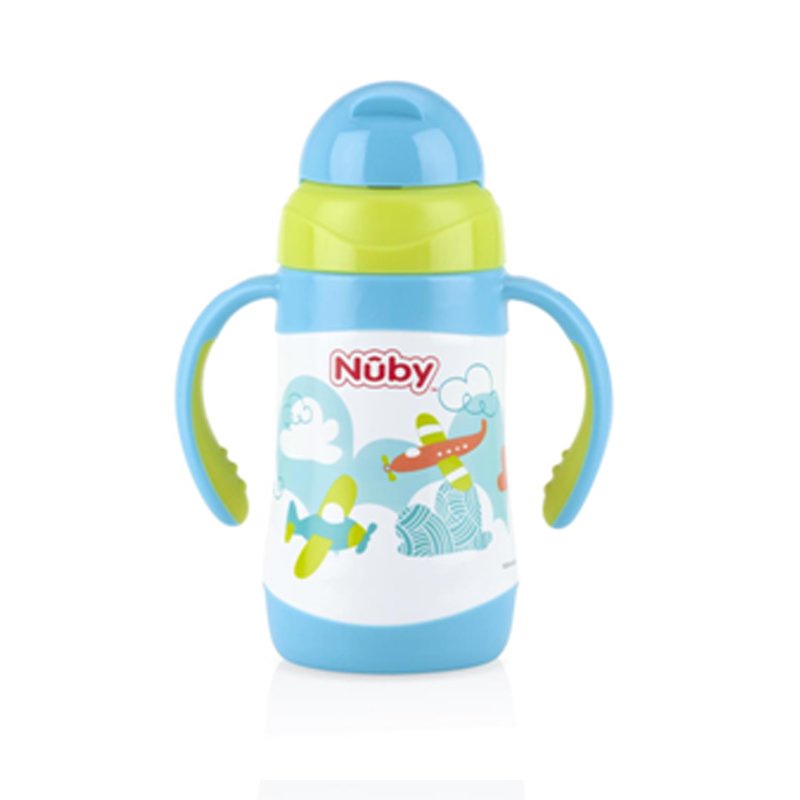 Bình uống nước ống hút bằng Inox giữ nhiệt 2 chiều nóng LẠNH 280ML