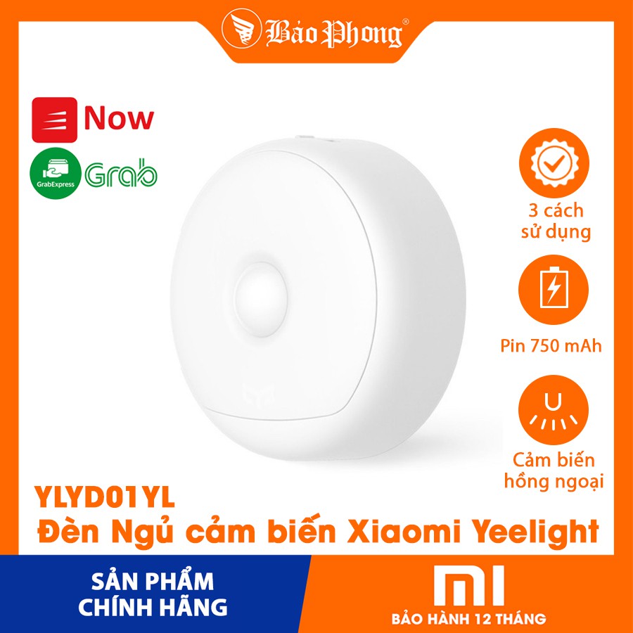 Đèn Ngủ Xiaomi Yeelight Cảm Biến Hồng Ngoại kèm móc treo YLYD01YL - Hàng Chính Hãng