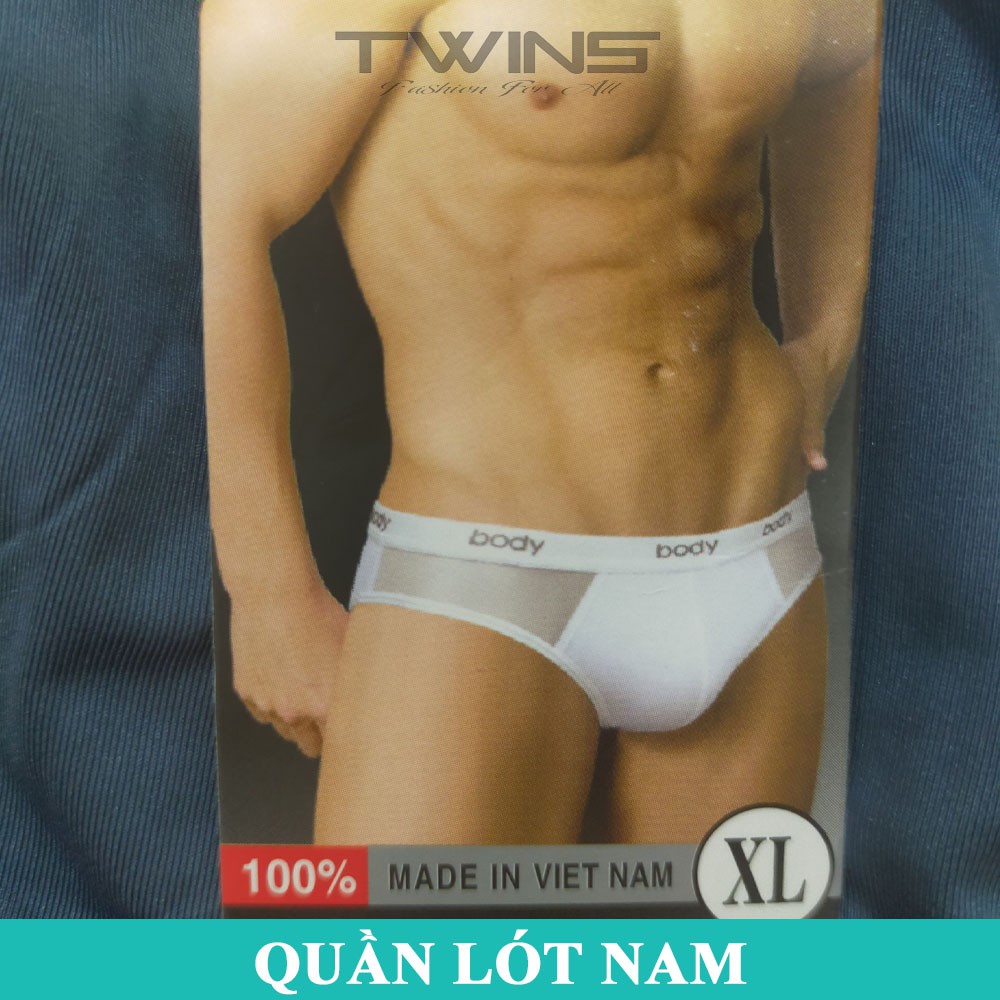 Quần lót nam tam giác cao cấp thun lạnh Body chính hãng lưng vừa bền đẹp, thoáng mát, thấm hút mồ hôi, co giãn