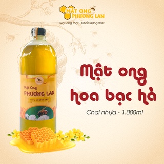 Mật ong hoa bạc hà nguyên chất phương lan, nguyên chất 100% - chai nhựa