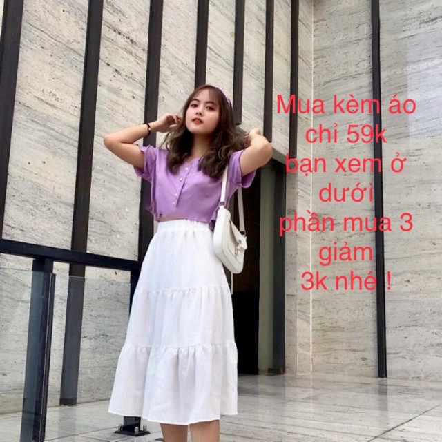Chân váy dài xếp ly 3 tầng Ulzzang - Chân váy dài dáng xòe Có video + ảnh chụp thật sản phẩm | BigBuy360 - bigbuy360.vn