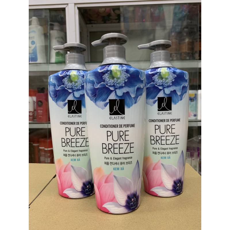 Dầu Xả Double Rich Elastine Pure Breeze 600ml(Mầu Xanh)