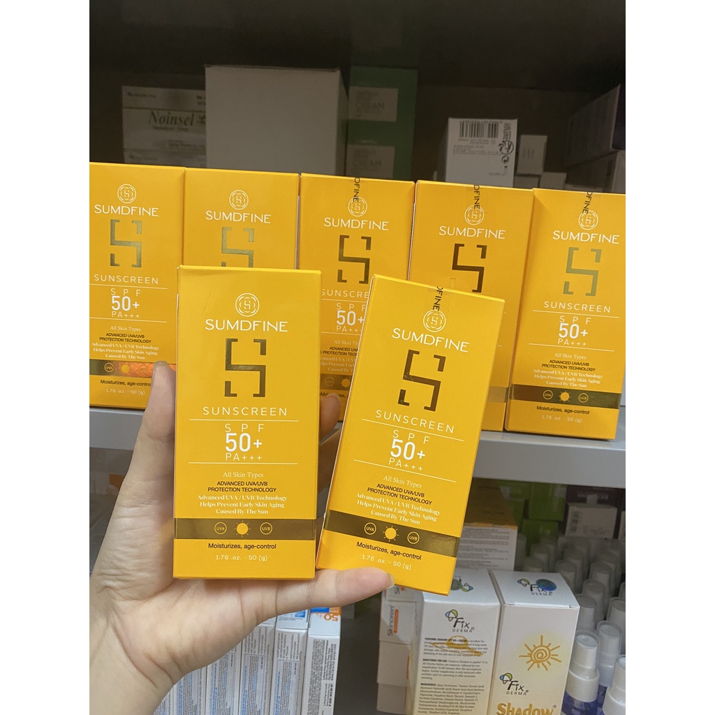 Kem chống nắng chính hãng SUMDFINE SPF 50+, PA+++ (50ml) - Chống lão hóa da, Sáng da, Kiềm dầu