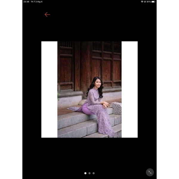 Áo dài cúc hoạ mi siêu phẩm 4 tà