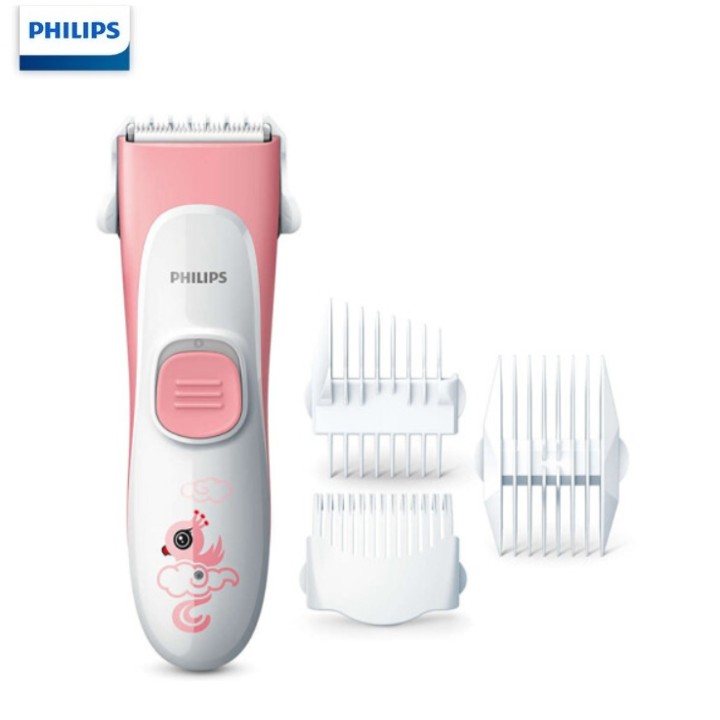 Tông đơ cắt tóc cho bé nhãn hiệu Philips HC1099/15 và HC1089/15:Lưỡi ceraramic, 2W,1 LED, độ ồn êm không gây sợ cho bé.