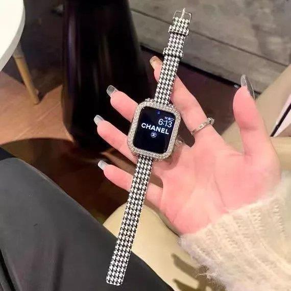 Dây Đeo Thay Thế Chất Liệu Vải canvas Cho Apple watch123456Se Nhân Vật Nữ Xinh Xắn Đáng Yêu