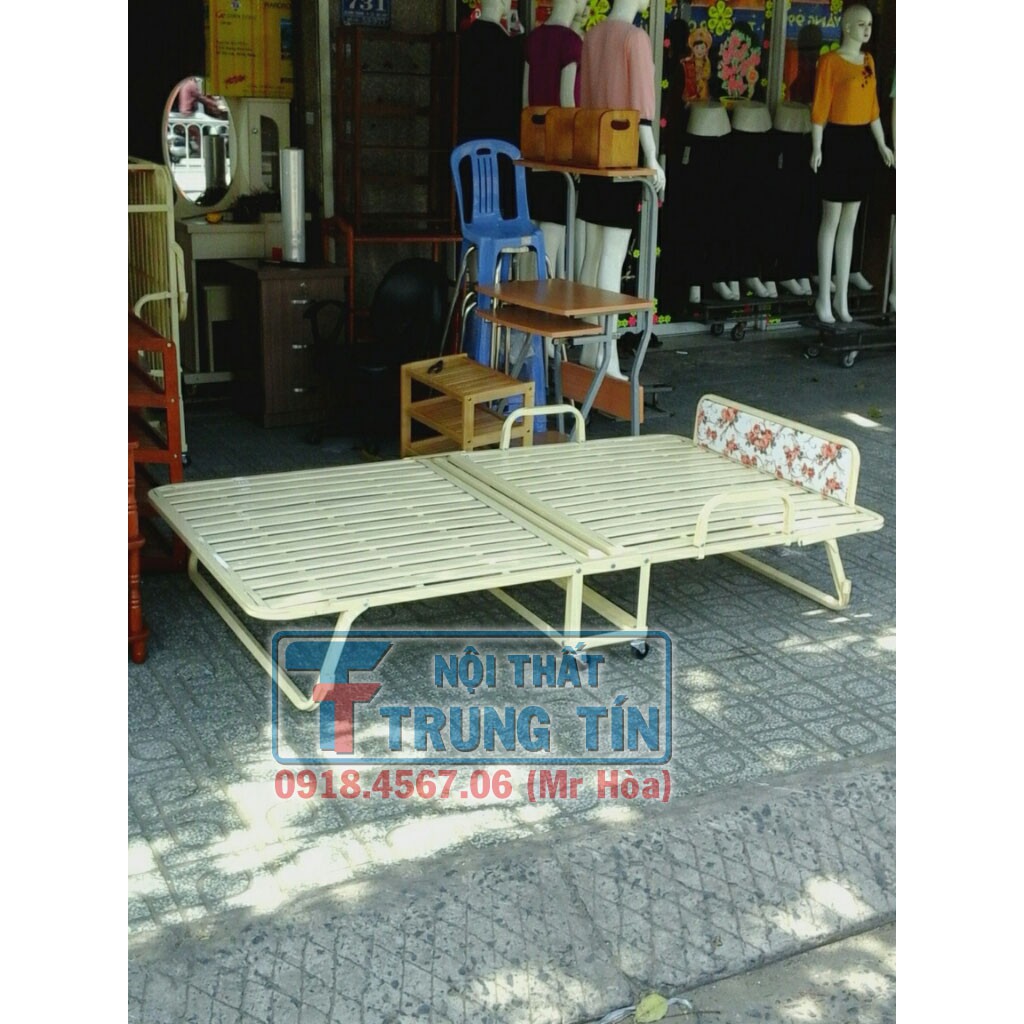 GIƯỜNG SẮT GẤP DI ĐỘNG, NGANG 90 CM | BigBuy360 - bigbuy360.vn