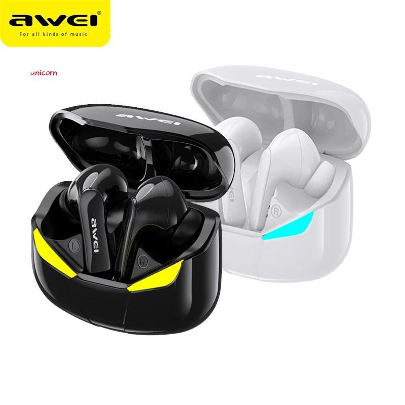 New AWEI T35 Gaming Bluetooth Earbuds Low Latency Wireless Smart Touch Control Headphone
