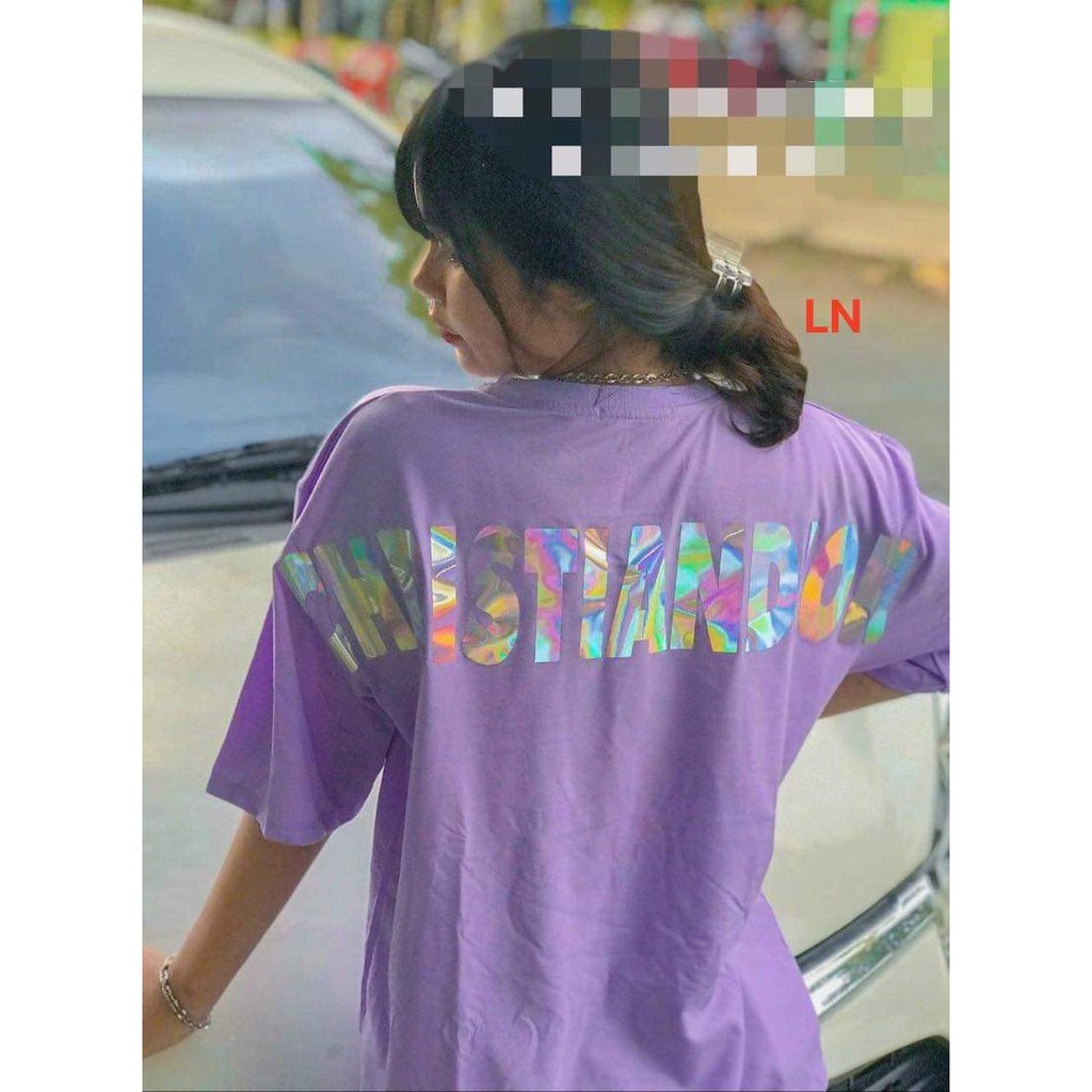 Áo phông Chít Tan ánh gương in lưng HARI0321