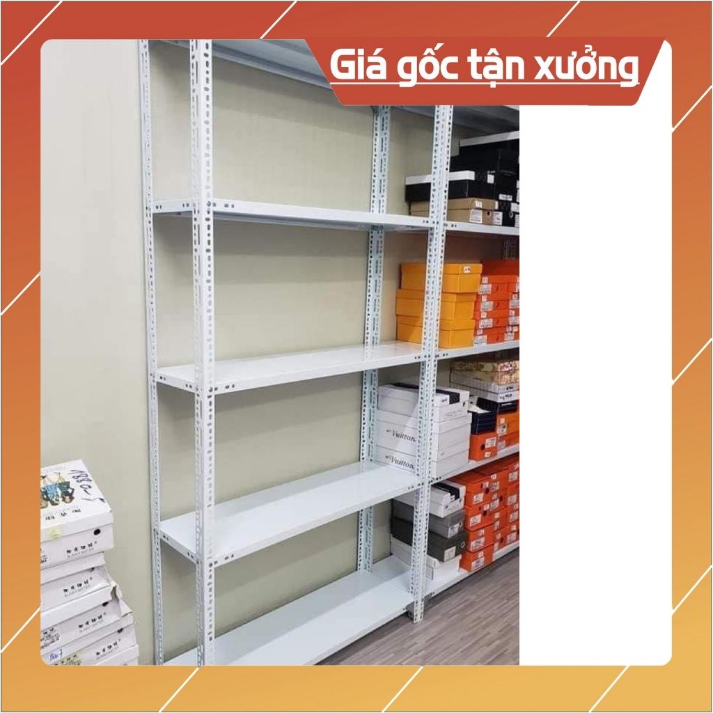 Kệ sắt v lỗ đa năng để hàng để đồ lắp ghép , Kích thước cao 2m x dài 1m x rộng 30 x 5 tầng