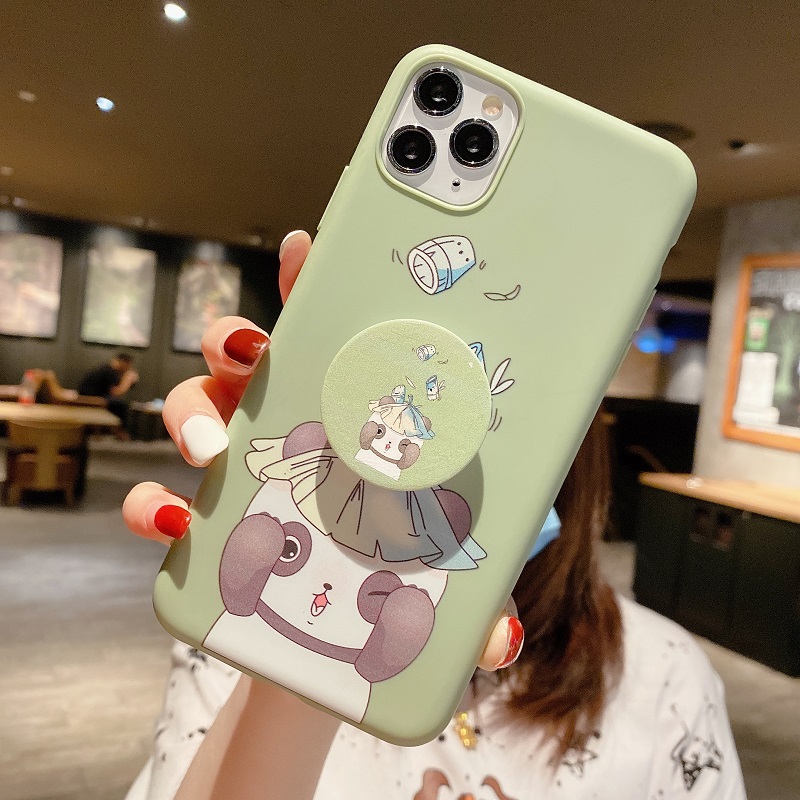 Case OPPO A53 A33 A52 A92 A31 A91 A5 A9 2020 A7 A5S A12 AX7 A1K A3S A12e F1S F11 Pro F9 F7 F5 Youth A83 A71 A39 A57 F3 Lite A37 A37F Reno 3 4 2F 2Z  Soft TPU Phone Case Popsocket Motif Cats Panda