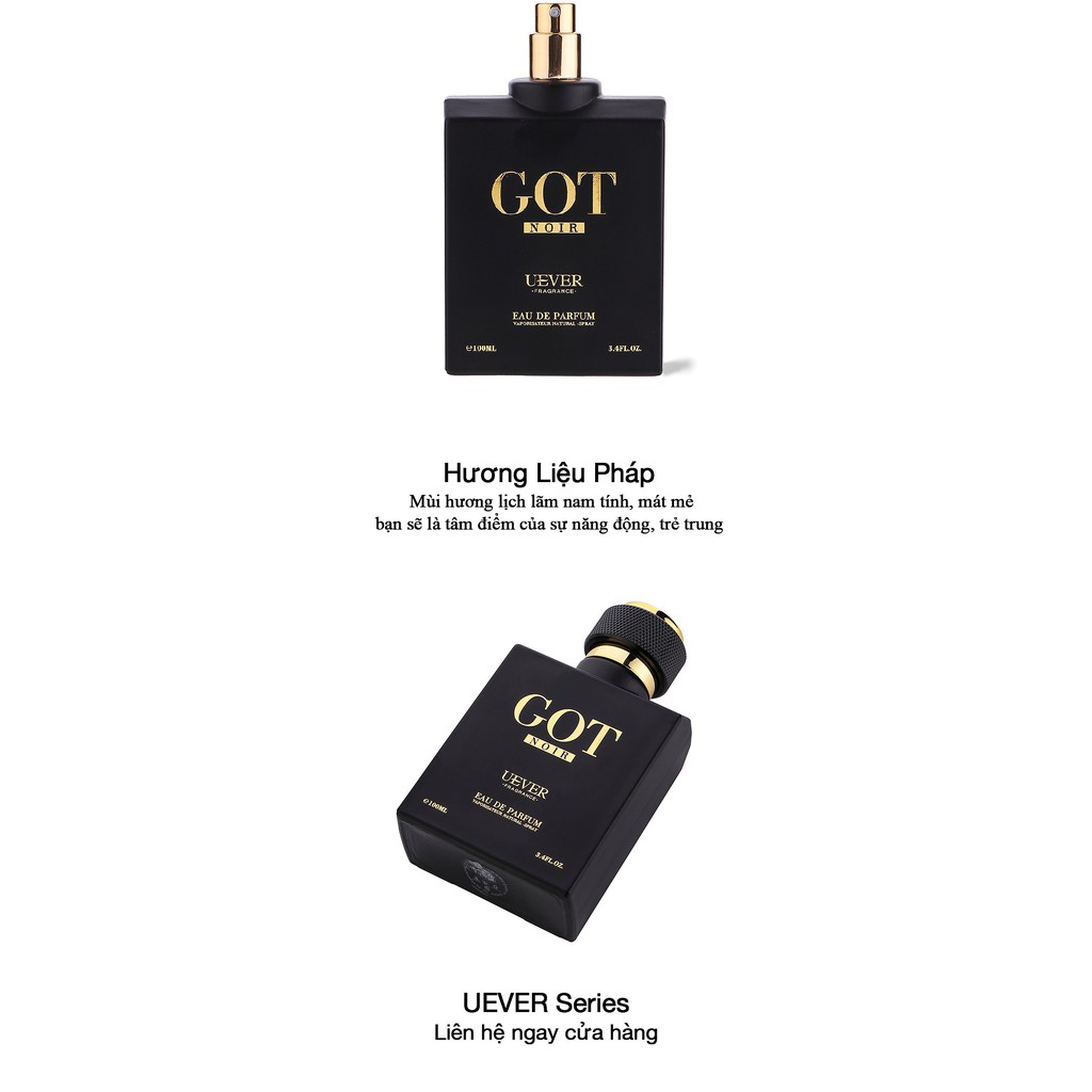 Nước hoa Nam Hương liệu pháp UEVER seri nước hoa GOT mùi hương biển kinh điển hương gỗ thơm 100ml duy trì 8 tiếng | BigBuy360 - bigbuy360.vn