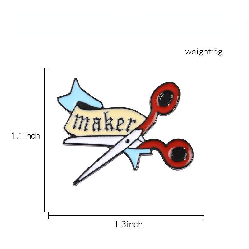 Ghim cài áo MISS ZOE phối hình cây kéo ngộ nghĩnh thời trang