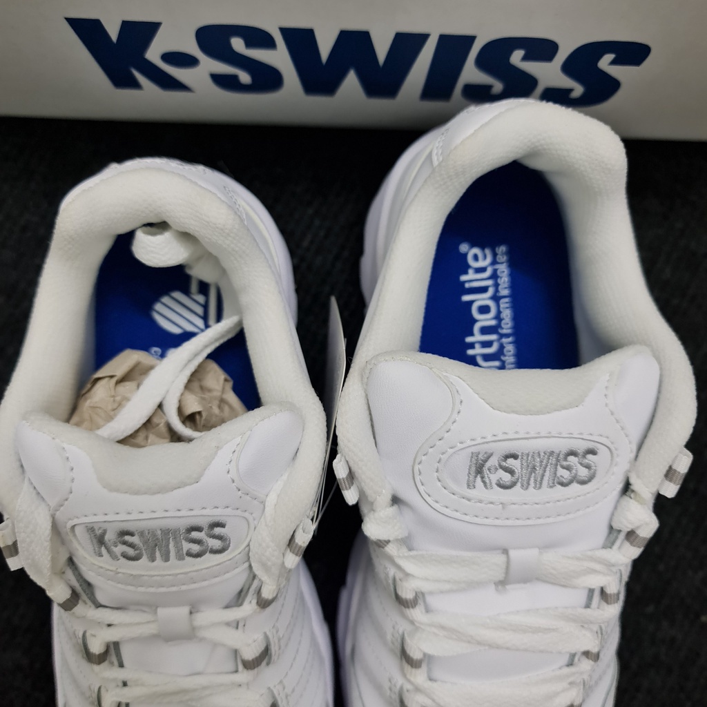 Giày Kswiss da thuộc trắng nam cổ thấp sneaker