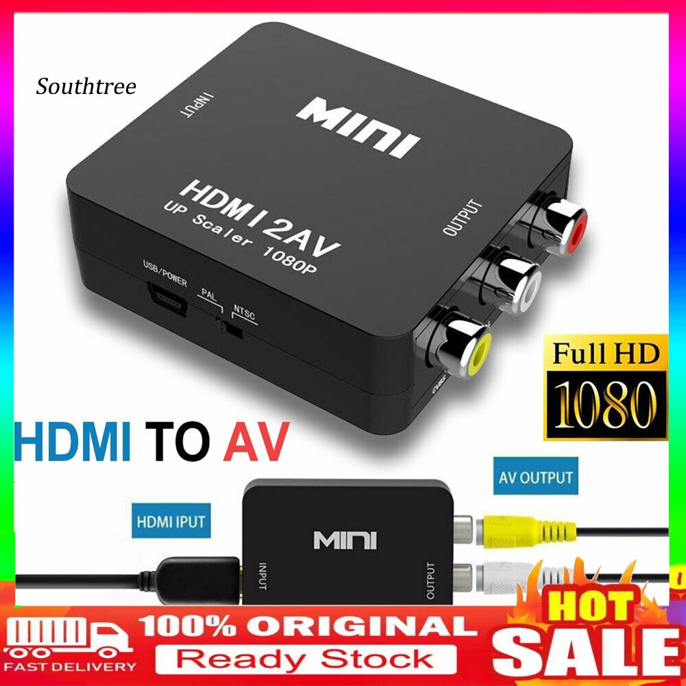 Bộ Chuyển Đổi Âm Thanh Mini Full Hd 1080p Hdmi Sang Av Rca