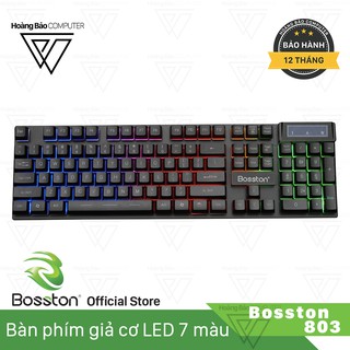Bàn phím giả cơ Led 7 màu Bosston 803 - Chính hãng