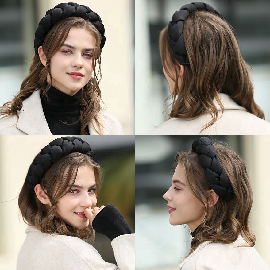 Băng đô cài tóc dạng bện xinh xắn thời trang cho nữ