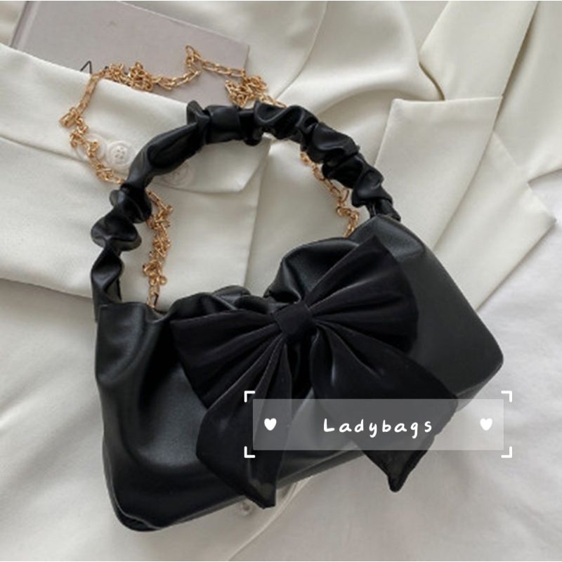 Túi xách nữ da mềm túi công chúa điệu đà sang trọng kèm nơ riêng