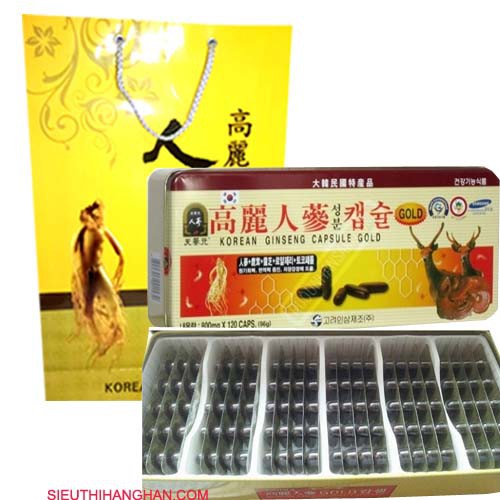 Viên Đạm Tổng Hợp Hồng Sâm Nhung Hươu Linh Chi Vàng Gold 120 viên