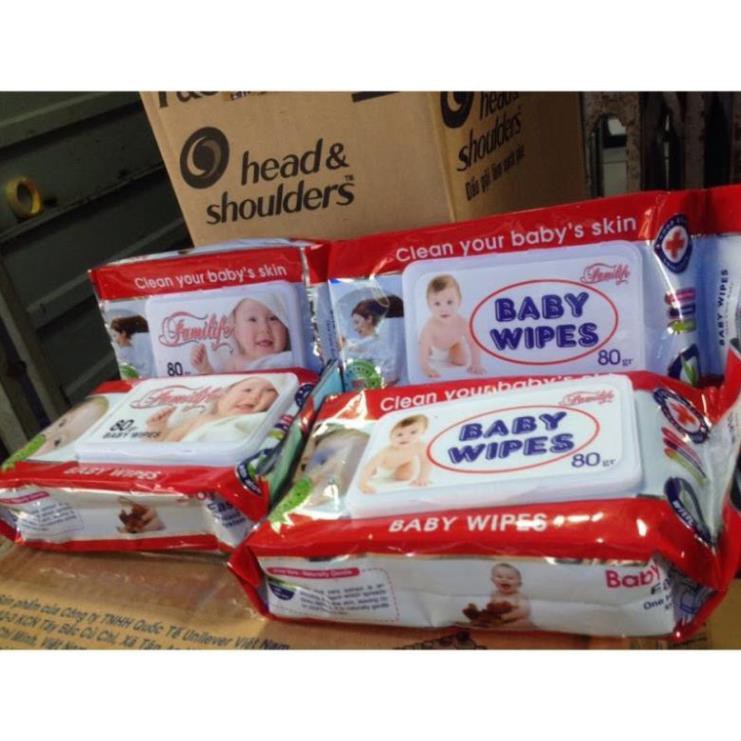 Khăn giấy ướt Baby wipes 80GR - Khăn ướt em bé an toàn