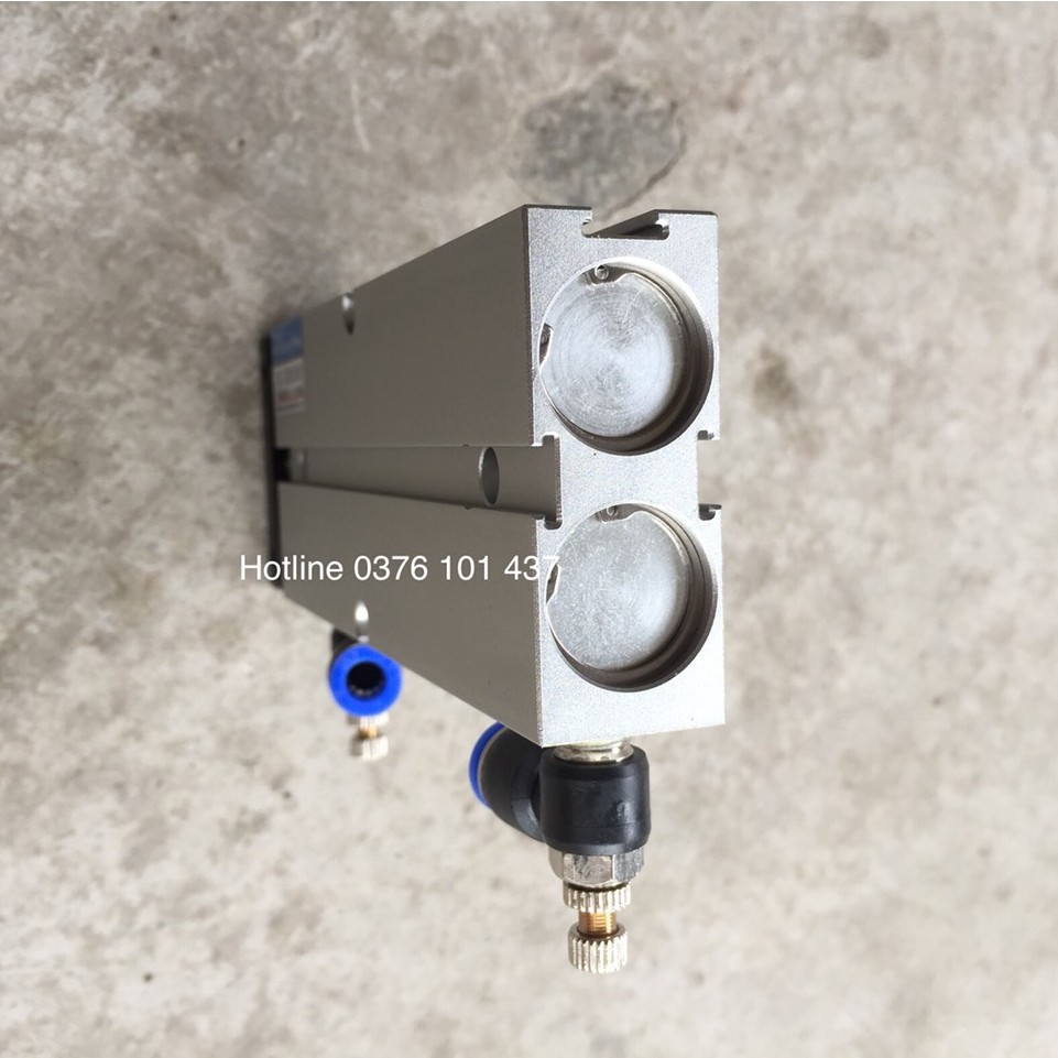 Xi lanh khí nén 2 ty TN 20X100, xi lanh kẹp phôi máy cắt nhôm TN 20X100, xi lanh khí nén TN 20x100, ben hơi ben khí