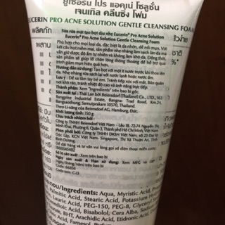 Sữa rửa mặt tạo bọt Eucerin