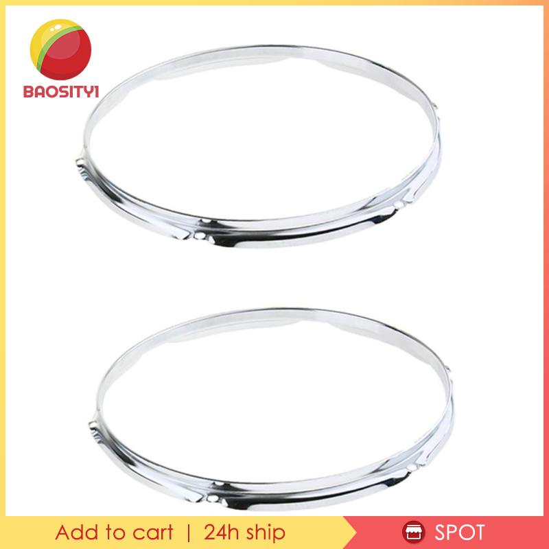 2 Pcs 10in Drum Hoop 6 Lug 1.5mm