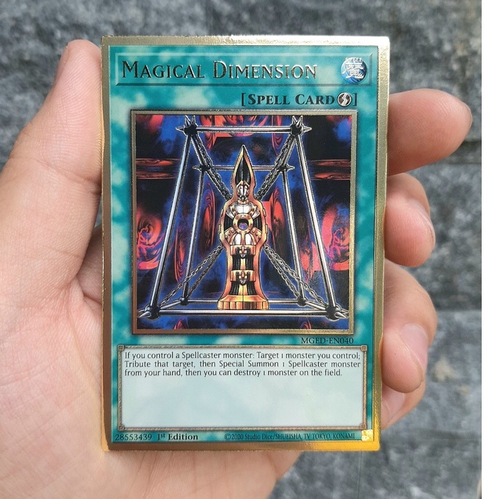 Thẻ Bài Yugioh Spell Magical Dimension - MGED-EN040 - Premium Gold Rare 1st Edition