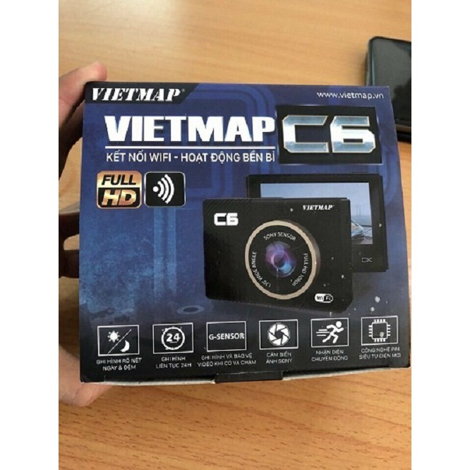 Camera hành trình Vietmap C6 Kết nối Wifi - cảm biến Sony - Bảo hành 12 tháng chính hãng