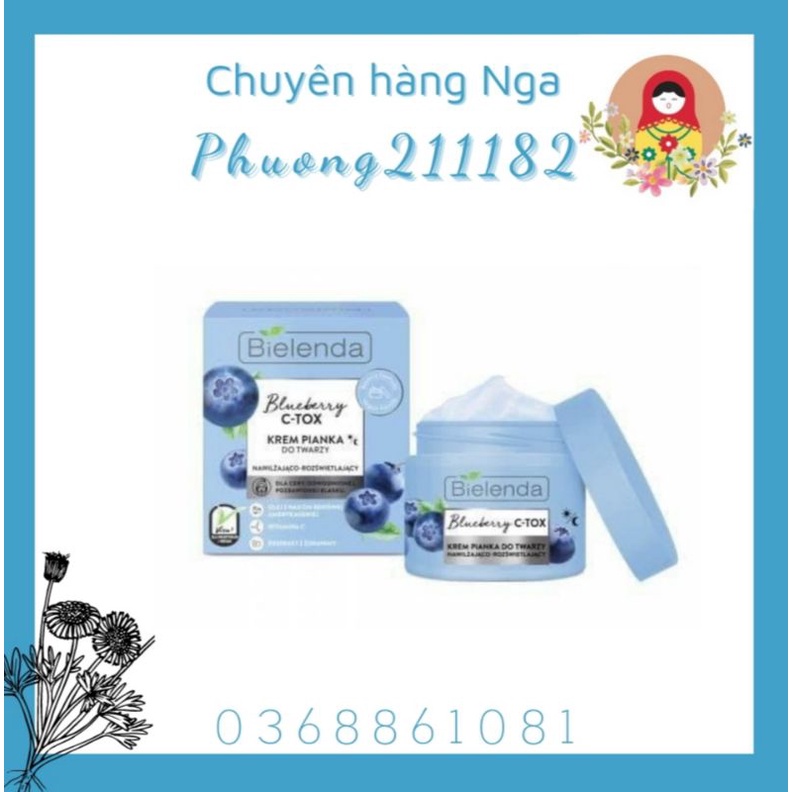 Kem Bluerry c-tõ cream bọt dưỡng ẩm và làm sáng da 40 g
