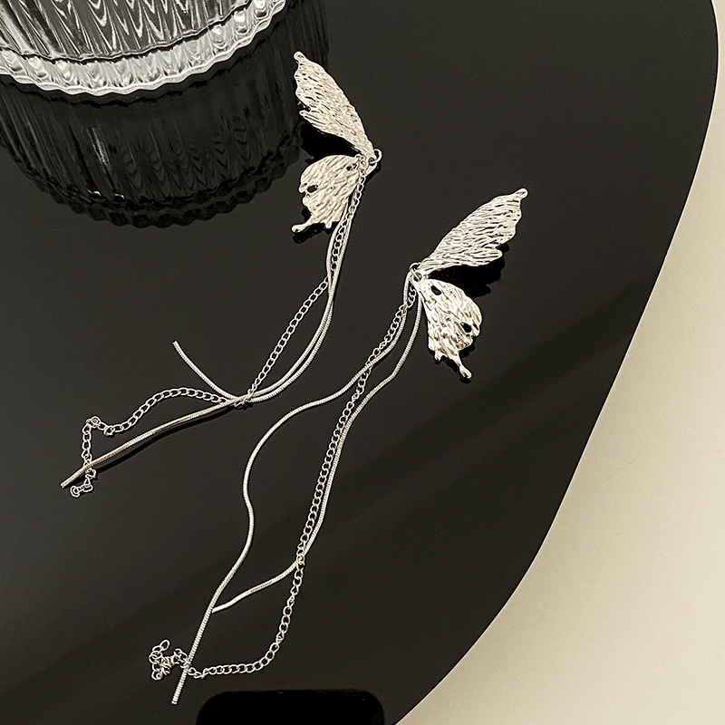 Bông Tai Cánh Bướm Dây Xích Phong Cách Harajuku Cổ Điển